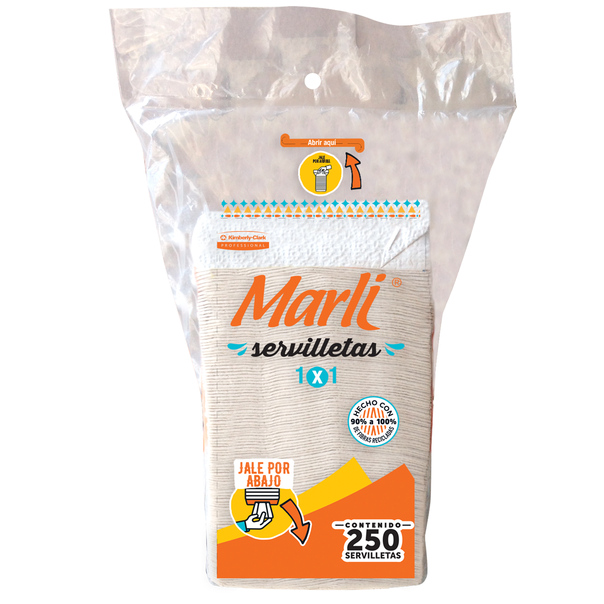 Servilleta Marli® Interdoblada Bolsa Despachadora 24 paq con 250 servilletas